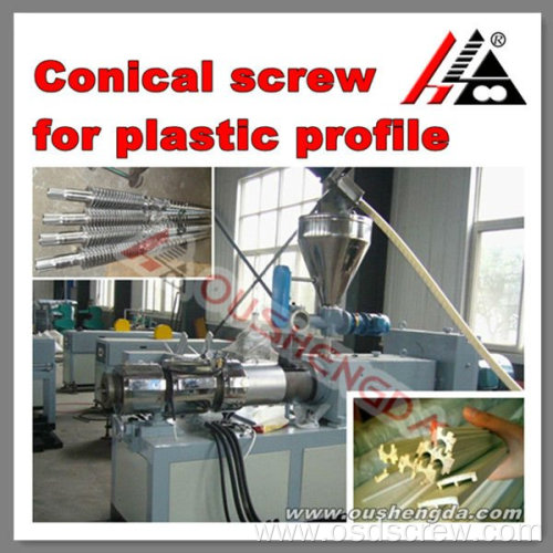 Conical screw for upvc profile plastic extrusion manufacturer